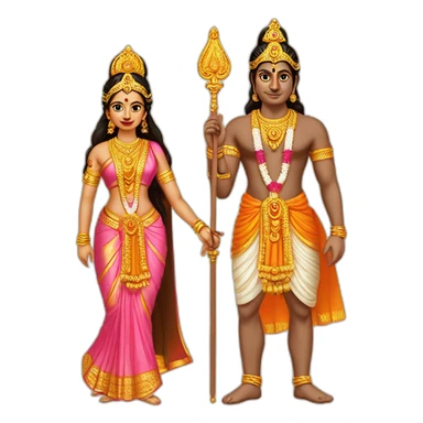 Lord Rama and sita sticker