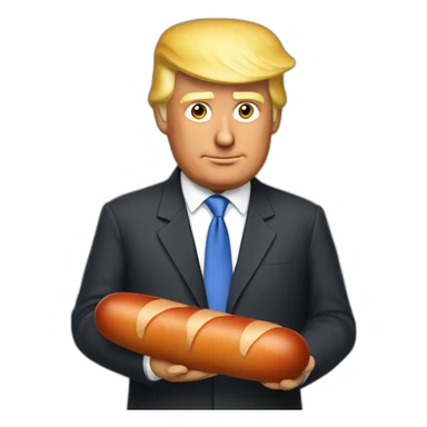 trump-holding-his-sausage sticker