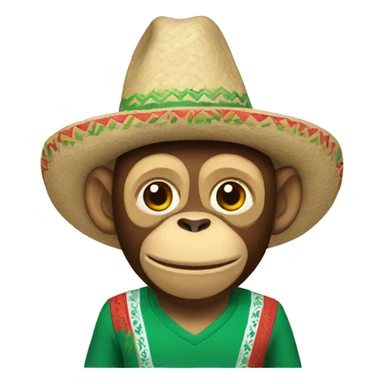 mexican monkey wearing a méxico shirt  sticker