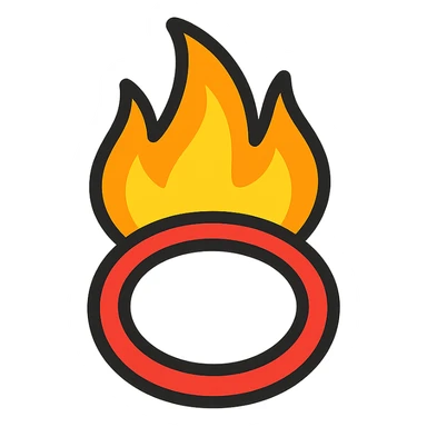 A fire ring emoji sticker