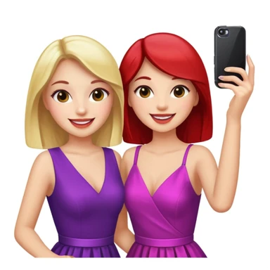 girls taking selfie in club sticker