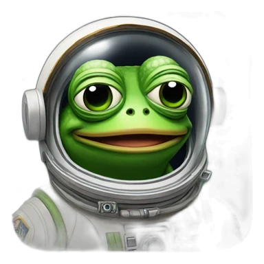 Pepe the frog AS austronaut sticker