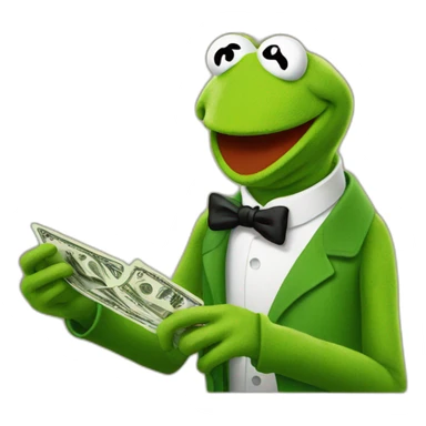 kermit gambling sticker