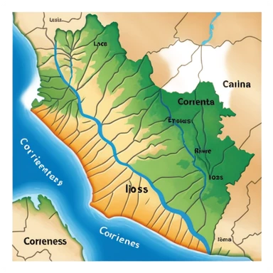 mapa de la provincia de corrientes argentina sticker