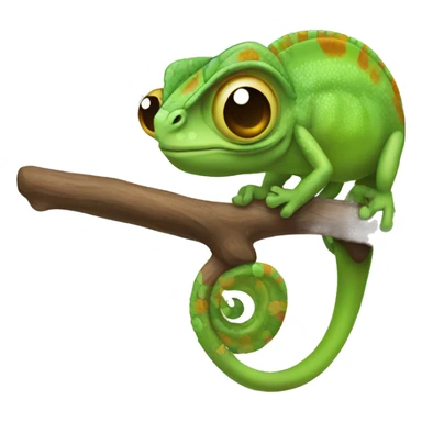 Graduated chameleon sticker
