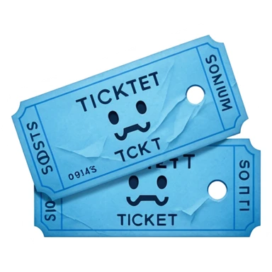 Blue tiktik ticket sticker
