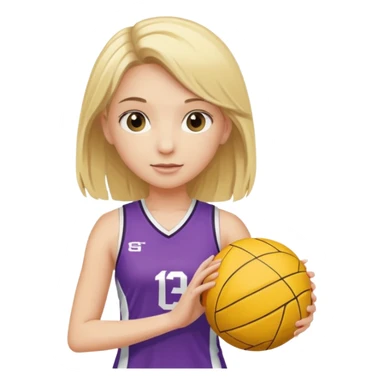 Netball blonde girl sticker