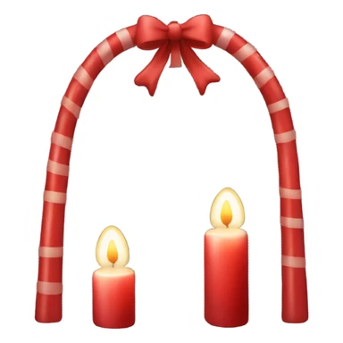 Red Christmas candle arch   sticker