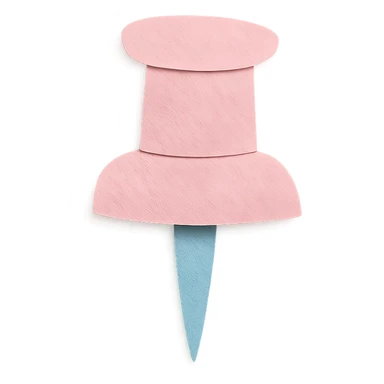 soft pastel miniature push pin icon for planners, pink color sticker