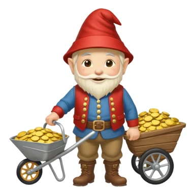 gnome with wheelbarrow sticker