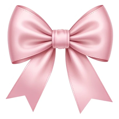 light pink ribbon bow sticker