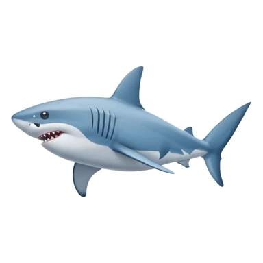 Requin avec trois chaussures nike bleu au pied sticker