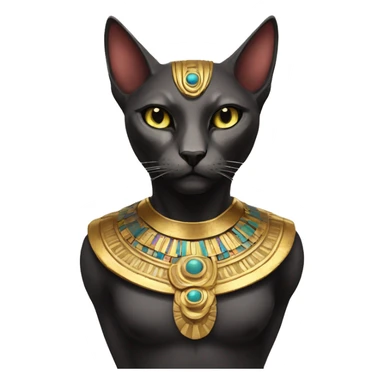 Egyptian cat god with mean look sticker