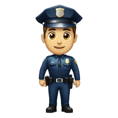 policía guapo moreno con un pendiente de un lado de diamante  sticker