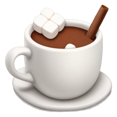 Cup of cacao with marshmallows sticker