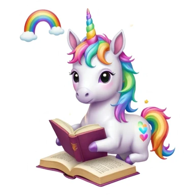 Unicorns read book
A full body of little majestic unicorn with rainbow mane holding an open book with magic sparks.












 sticker