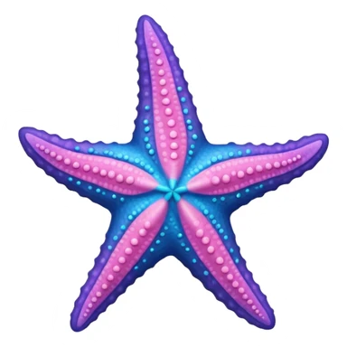 Pink blue and purple starfish  sticker