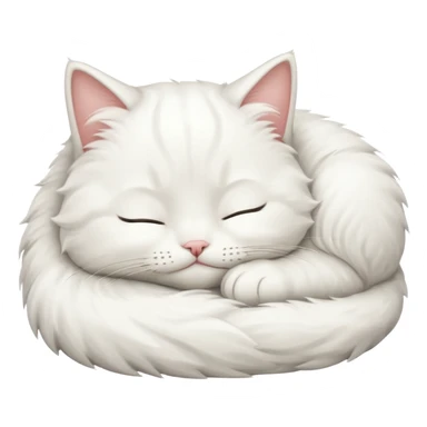 Cute white cat sleeping sticker