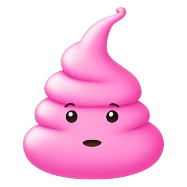 A pink poop sticker