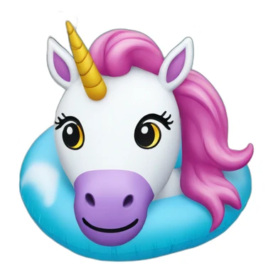 unicorn pool float sticker