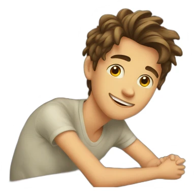 A boy in a hostel missing his gf. sticker