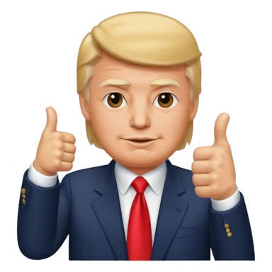 Trump giving a thumbs up sticker