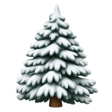  actual white fir christmas tree isolated.  sticker