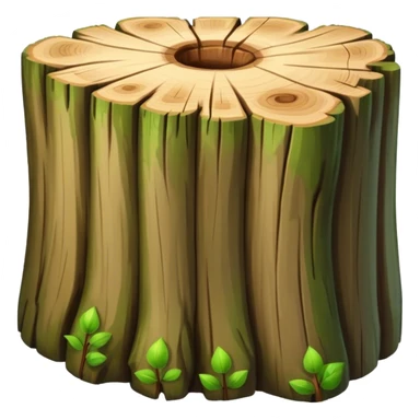 tree trunk block sticker