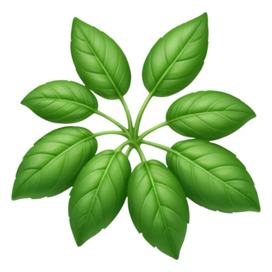 Basil emoji without a pot sticker