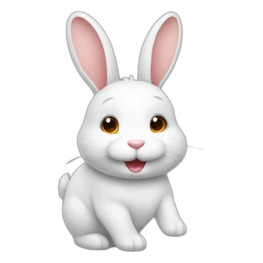 un lapin sur un autre lapin sticker