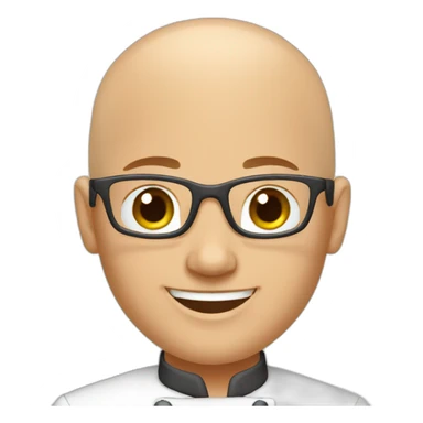 bald-young-chef-happy sticker