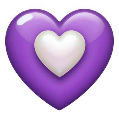 purple heart with a pearl finish sticker