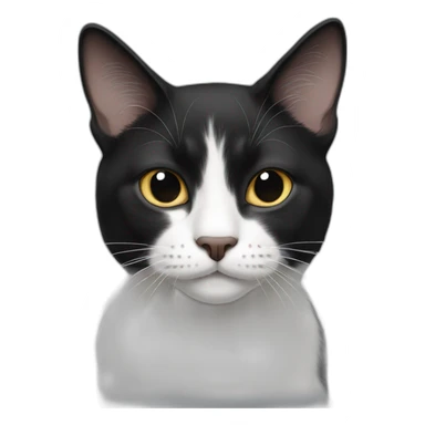 a Norwegian black and white cat sticker