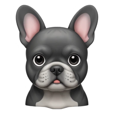 Make a French bulldog that is black and gray  sticker