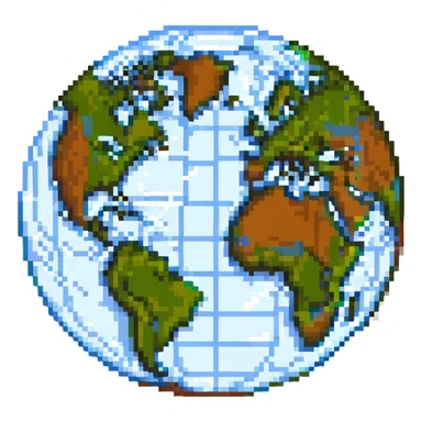 earth globe sticker