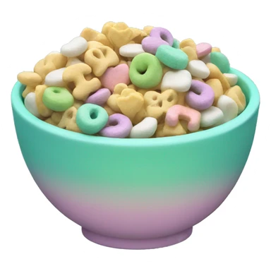 Pastel bowl full of Lucky charms  sticker
