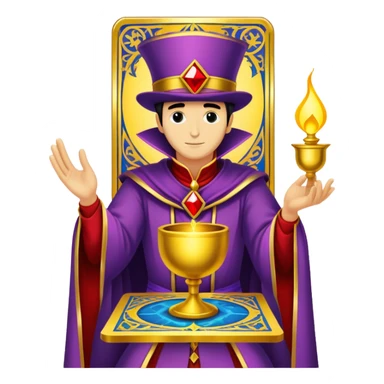 Tarot Card with the magician on it  sticker