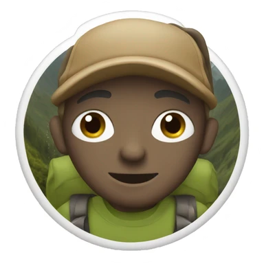 Hiker Emoji  sticker