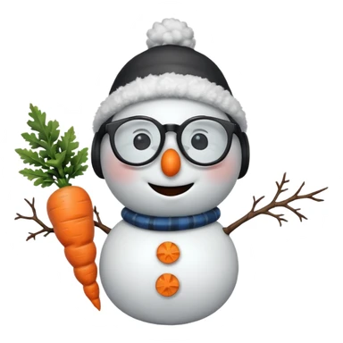 snowman wearing cool glasses sticker