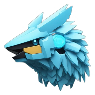 Minecraft Articuno Cyberpunk Head sticker