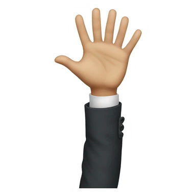 Someone putting their hand up and running facing a straight direction  sticker