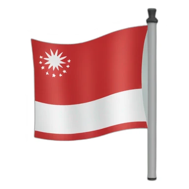 Indonesian flag with pole sticker