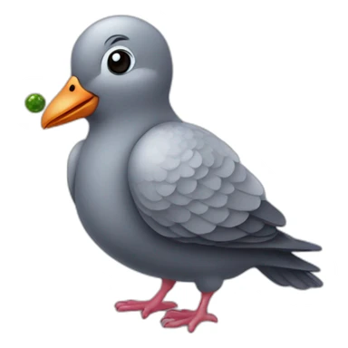 pidgeon holding caviar sticker