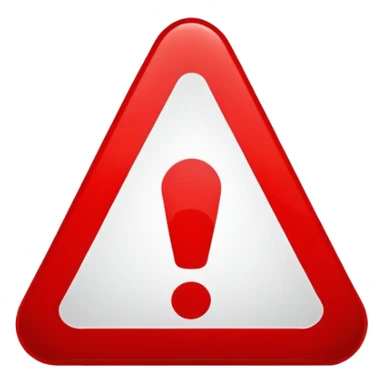 placa triangular de perigo com ponto de exclamação sticker