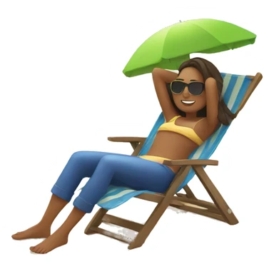 relaxingn on beach sticker