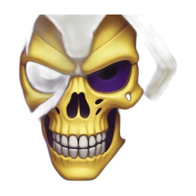 skeletor yellow and purple sticker
