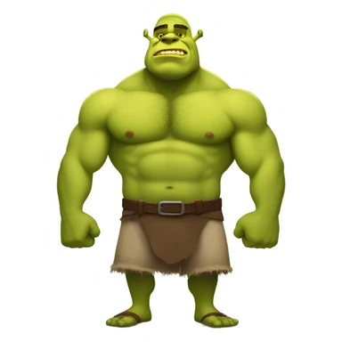 Buff Shrek with abs sticker