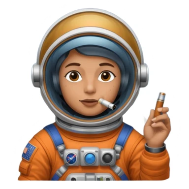 Astronaut raider smoking a blunt sticker