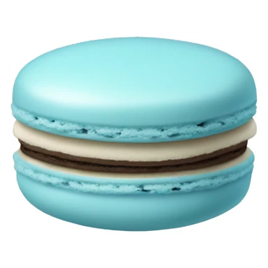 Realistic pastel  blue macaroon sticker