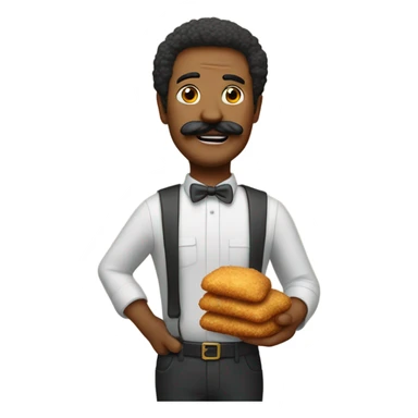 naggets tiramisu mustache funny  sticker